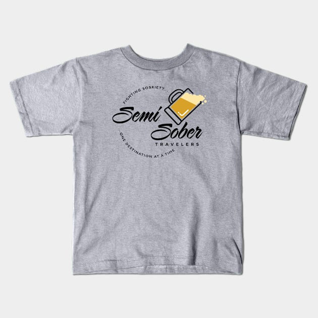 Semi Sober Traveler Beer with transparent background Kids T-Shirt by Speed & Sport Adventures